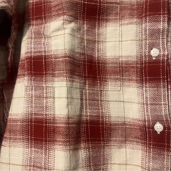 [NEW] AG Adriano Goldschmied "Smith" Flannel Button Down Shirt in Red / White: S - Picture 6 of 9